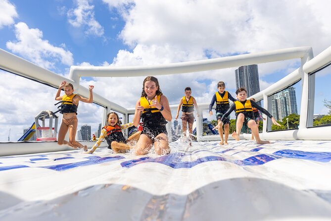 50 Minutes, Southport GC Aqua Park Inflatable Water Activity - Climbing, sliding, and splashing through the activity