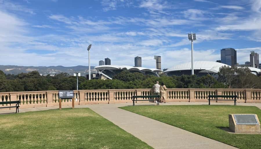 Adelaide City Highlights Half-Day Tour, Mt Lofty & Hahndorf - Adelaide CBD, seen from the road