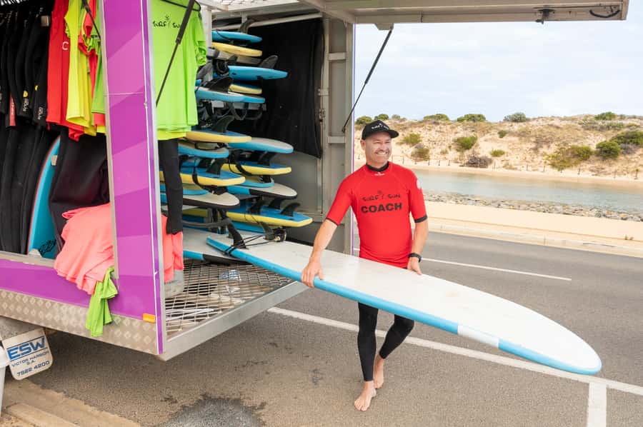 Adelaide: Surfing Lesson at Middleton Beach with Equipment - Getting to the Sand at Middleton Beach