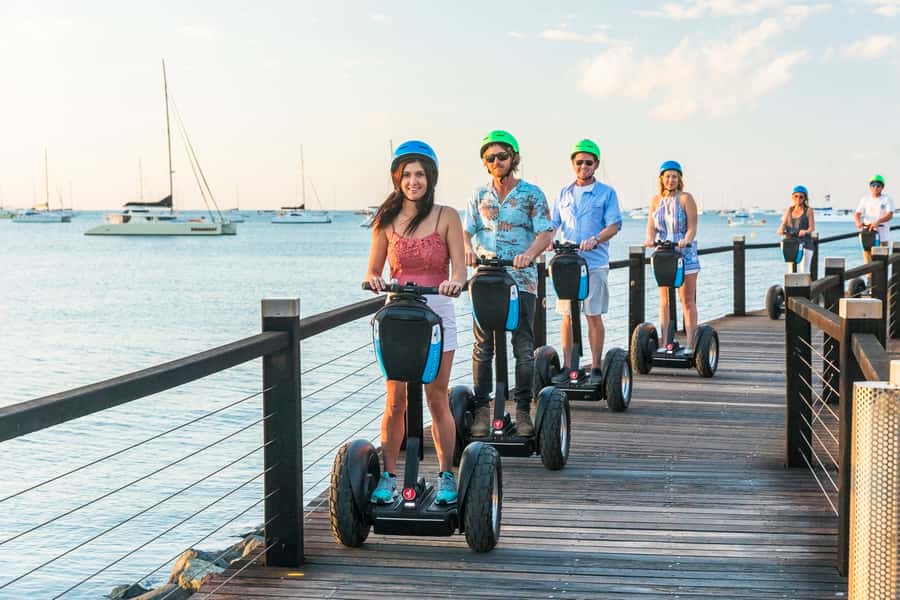 Airlie Beach: 3-Hour Sunset Segway Tour with Dinner - Reaching Cannonvale Beach and turning back