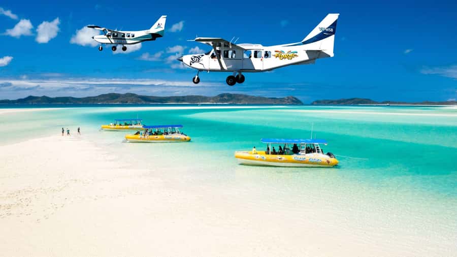Airlie Beach: Fly Raft Package w Scenic Flight & Snorkeling - From the air to the Ocean Rafting dock