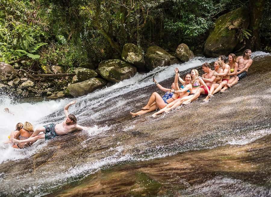 Atherton Tablelands: Lakes, Waterfalls, Rainforest Day Tour - Babinda Boulders starts the water theme