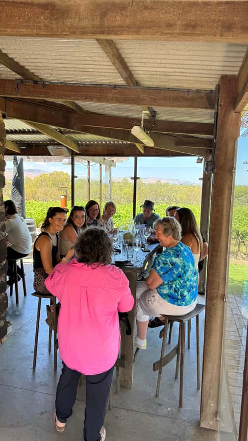 "Barossa Tour from Adelaide: 4 Tastings & Lunch Included" - Jacob’s Creek from the bus window