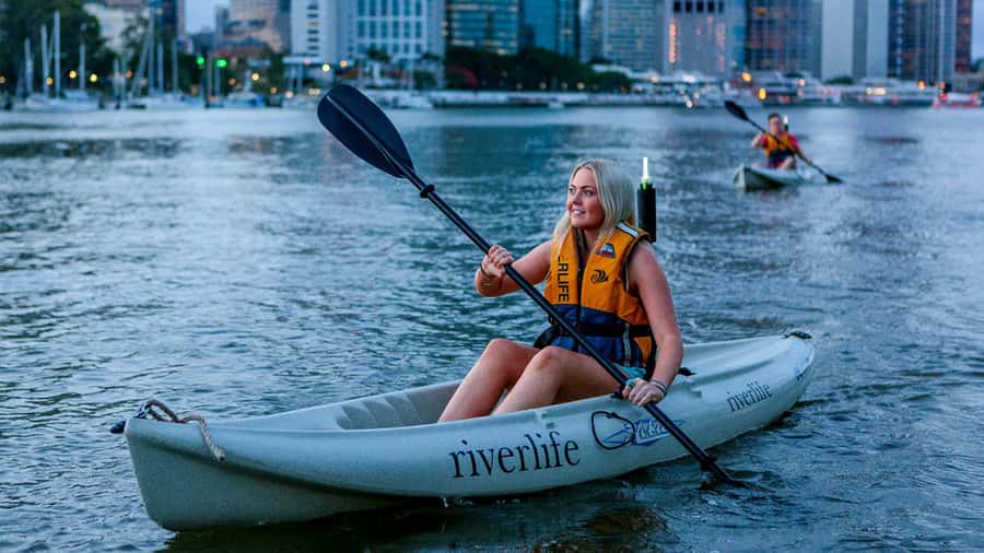 Brisbane: Illuminated River Night Kayak Tour - At a glance