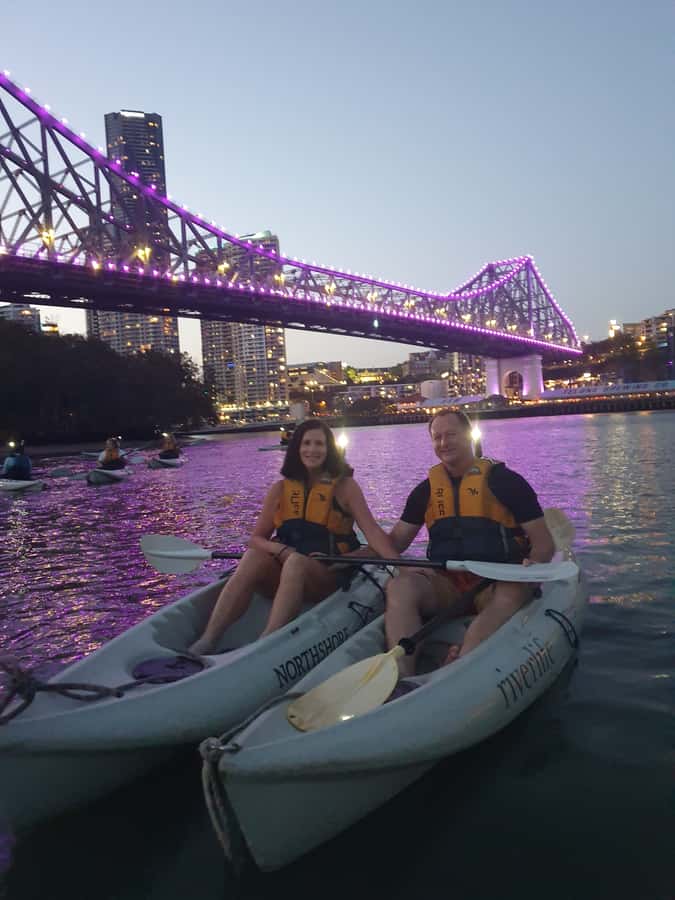 Brisbane: Illuminated River Night Kayak Tour - The route toward Story Bridge