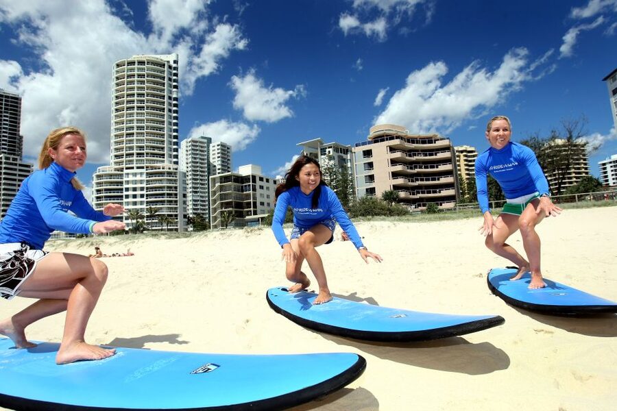 Broadbeach: 2 Hour Surf Experience on the Gold Coast - The pop-up lesson: standing is the real test