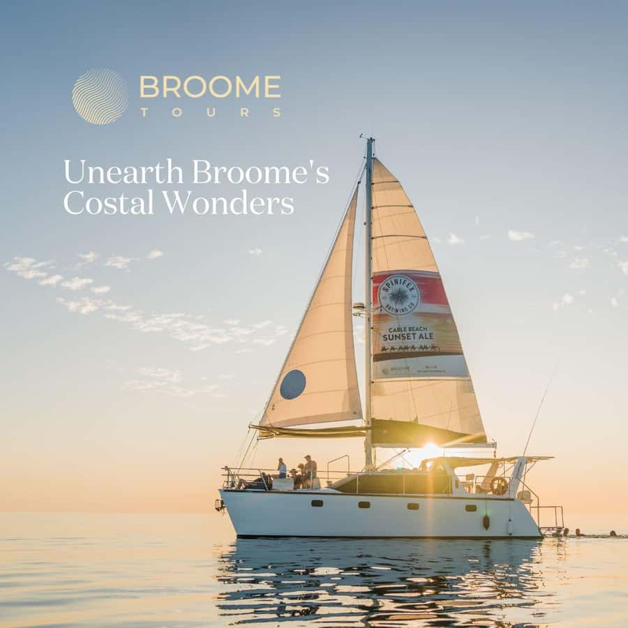 Broome's Iconic Catamaran Sunset Cruise - The Boom Net Adds a Splash of Adventure