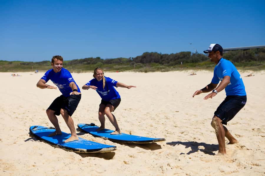 Byron Bay: 2-Hour Small Group Surf Lesson - Warm-up, board work, and the first attempts