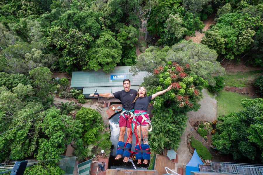 Cairns: Bungy Jump - Reaching Skypark Cairns, 20 minutes north of the city