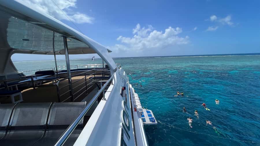 Cairns: Outer Great Barrier Reef Full-Day Tour with Lunch - Buffet lunch with prawns, steak, and salads