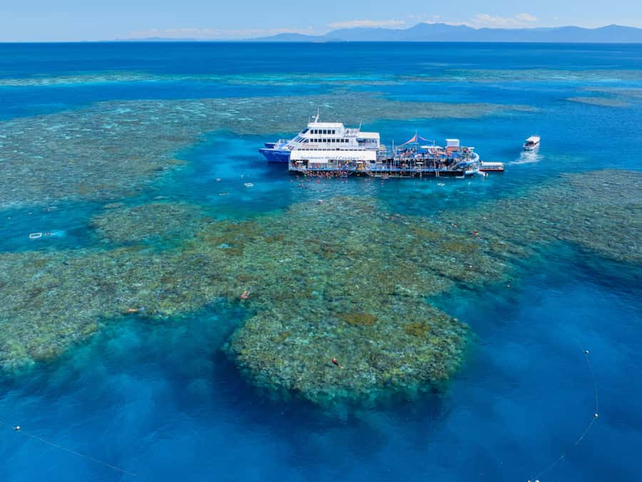 Cairns: Outer Great Barrier Reef Pontoon with Activities - The 90-minute catamaran ride from Cairns
