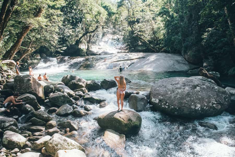 Cairns: Waterfall and Daintree Rainforest Tour - 2 Day Tours - Josephine Falls: a natural rockslide with a practical catch