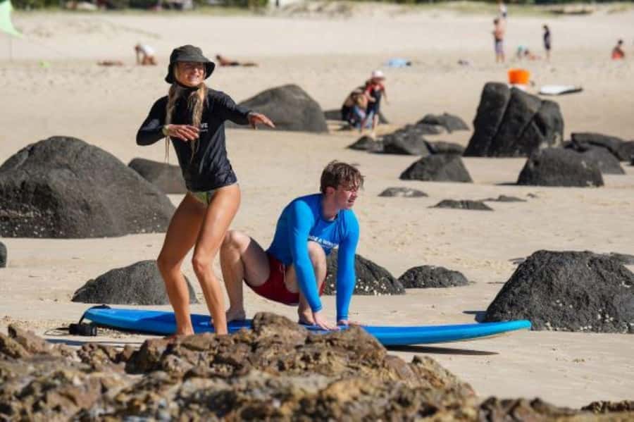 Coolangatta: 2 Hour Surf Experience on the Gold Coast - Waist-deep water and your first wave attempts