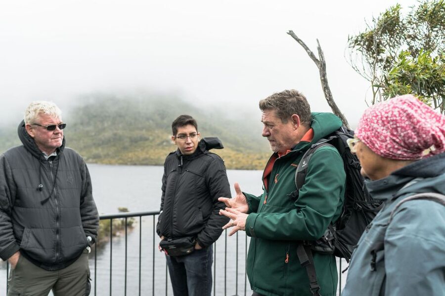 Cradle Mountain National Park by Coach from Launceston - Crossing Cethana Dam into thicker forest