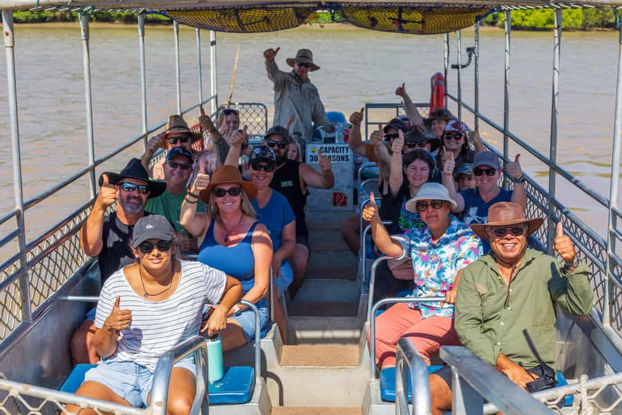 Darwin: Adelaide River Cruises, Jumping Crocodile Experience - The crocodiles come close, but the boat keeps the experience controlled