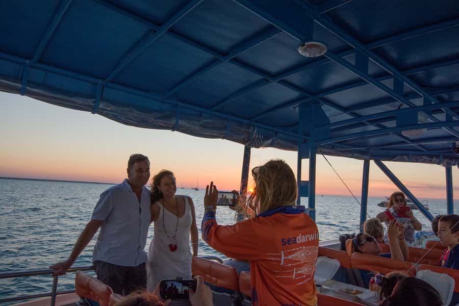 Darwin: Sunset Harbour Cruise with Fish and Chips Dinner - Leaving Stokes Hill Wharf as Darwin cools down