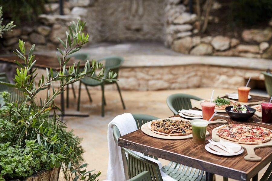 Fingal: Peninsula Hot Springs Entry with Lunch Credit - Taking a lunch break with the $30 credit