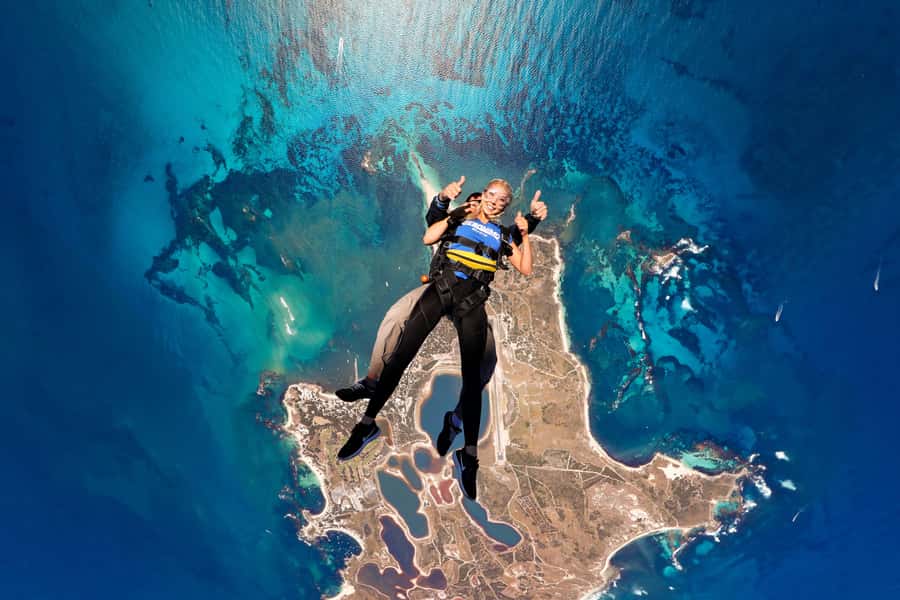 Fremantle: Rottnest Island Skydive and Ferry Package - Walking from the jetty to the jump check-in
