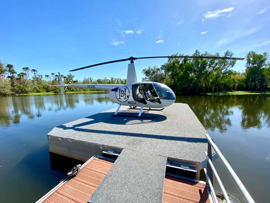 From Darwin: Top End Helicopter Ride & BBQ Cruise Day Trip - The Finniss River airboat ride
