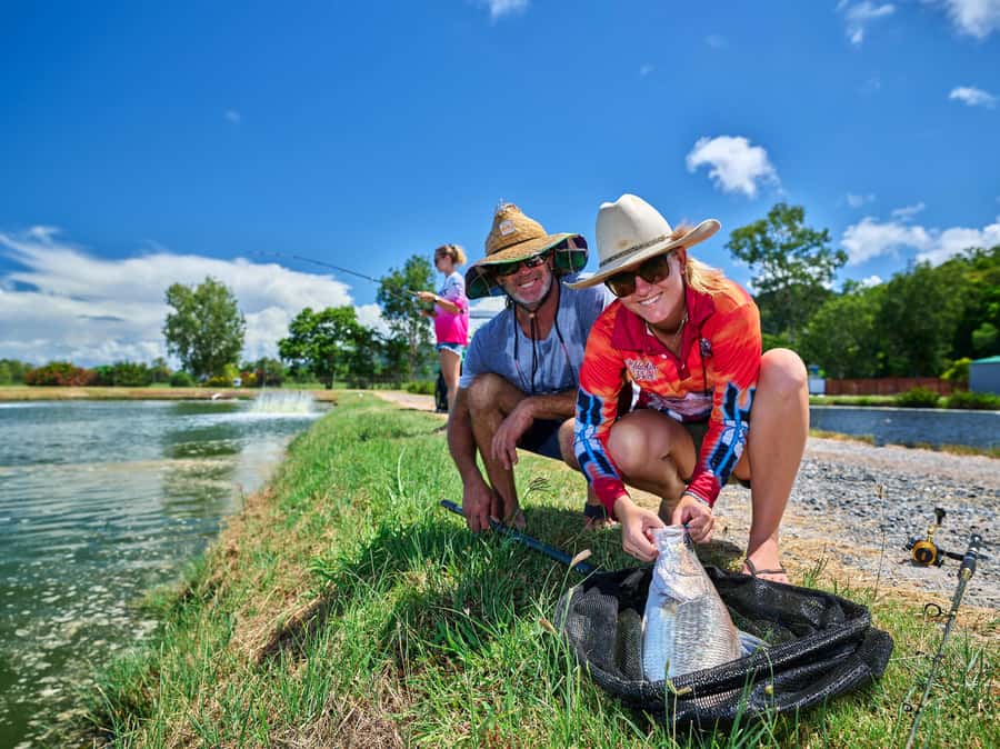 From Port Douglas: Barramundi Pond Fishing with Lunch - One hour beside the fishing ponds