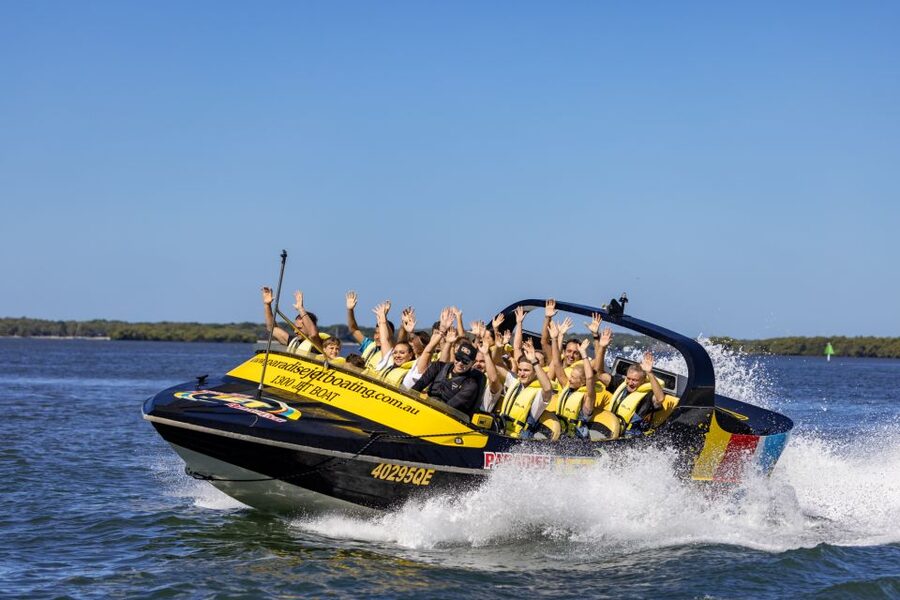 Gold Coast: 1-Hour Extreme Jet Boat Ride - No phones on board, with photos handled for you