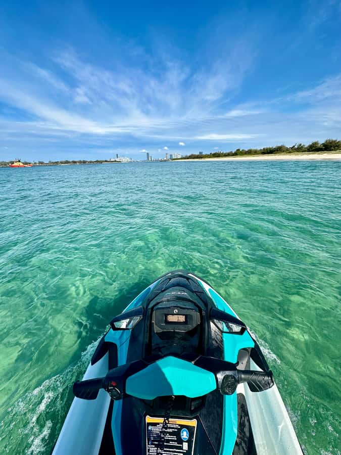 Gold Coast: 1-hour Jet-Ski Safari -No Slow Zones + Free Pics - South Stradbroke Island, beaches, and mangroves