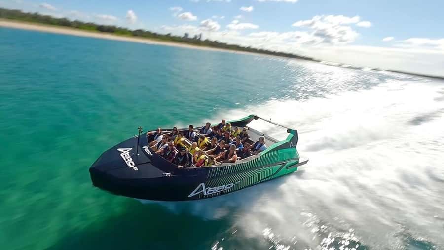 Gold Coast: 360-Degree High-Speed Jet Boat Adventure - Main Beach, with the throttle already open