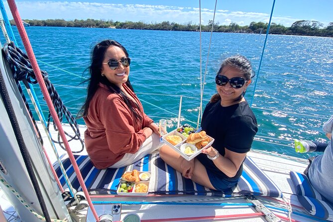Gold Coast Breakfast Sailing Cruise with snacks & bubbles - Starting the morning at The Spit