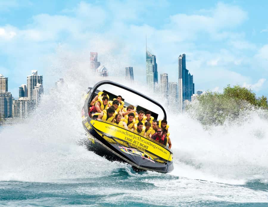 Gold Coast: Extreme Jet Boat Blast Ride - The Fast Run Toward Wave Break Island