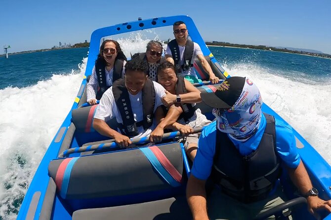 Gold Coast V8 Jet Boat Rapid Ride - The Broadwater ride: speed first, scenery second