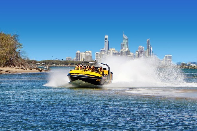 Gold Coast V8 Jet Boat Rapid Ride - Southport Seaway and the Sovereign Islands mansions