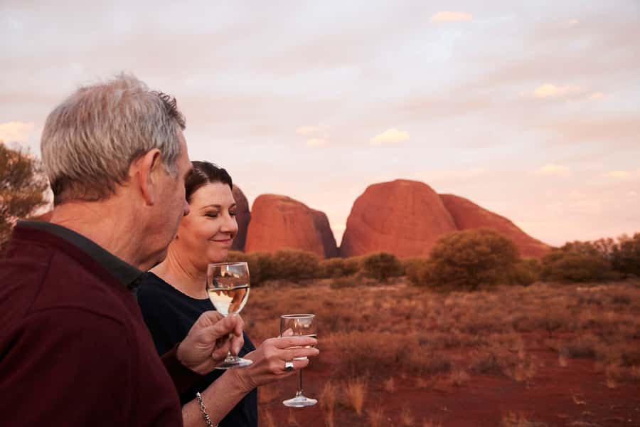 Kata Tjuṯa Sunset Tour with Sparkling Wine and Cheeseboard - What the 165-minute outing actually includes