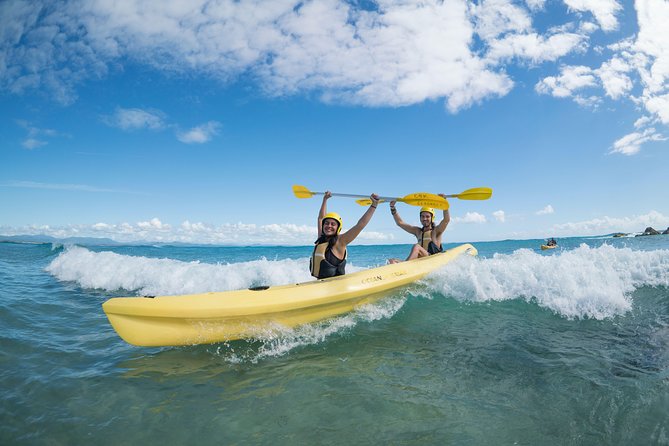 Kayaking with Dolphins in Byron Bay Guided Tour - Reaching the beach for tea and Tim-Tams