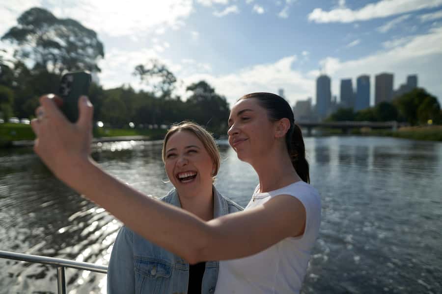 Melbourne City Views Express Cruise - Downstream toward Queens Bridge and Southbank