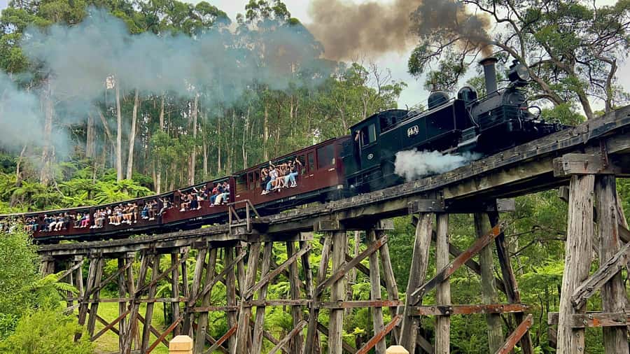 Melbourne: Half-Day Puffing Billy Steam Train Experience - Belgrave Station and the start of the railway ride