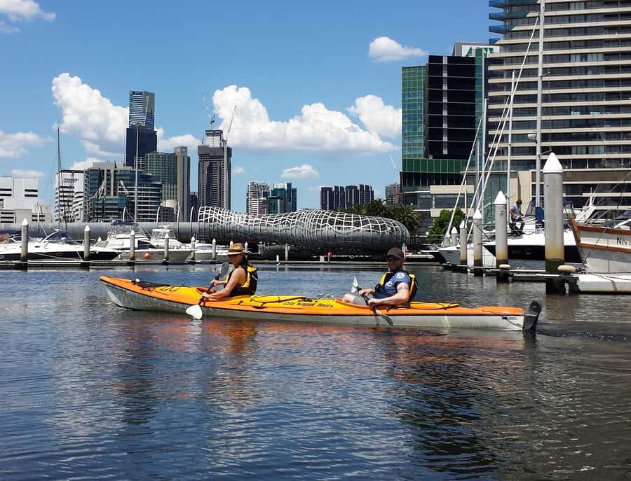 Melbourne: Iconic City Sights Kayak Experience - Flinders Street Station from the water
