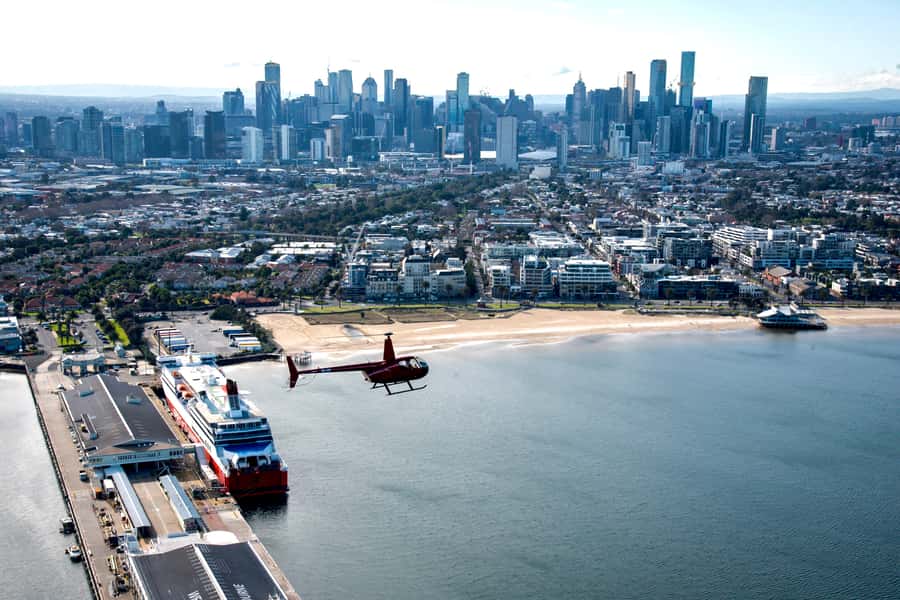 Melbourne: Private City & Beaches Helicopter Ride - The Shrine, Botanic Gardens, and the MCG