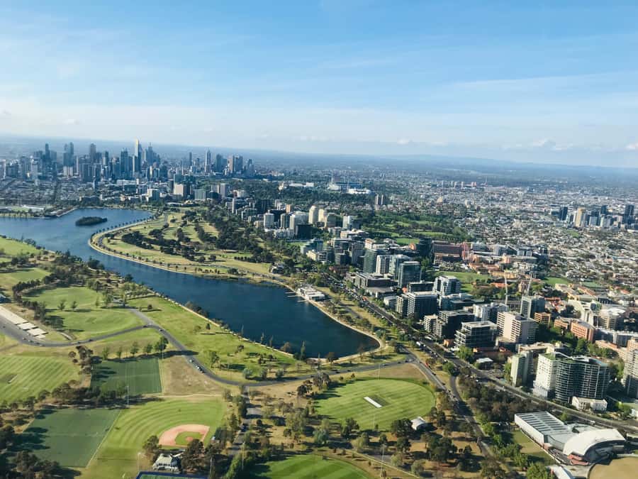 Melbourne: Private City Skyline and Bay Helicopter Ride - Albert Park Lake and the St Kilda shoreline