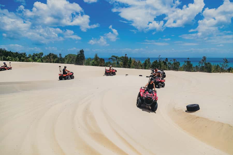Moreton Island: Tangalooma ATV Quad Bike and Dolphin Viewing - From Holt Street to Moreton Island in 75 minutes