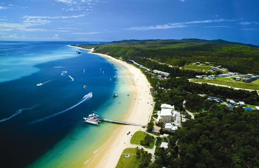 Moreton Island: Tangalooma Day Trip & Whale Watching Cruise - Tangalooma Island Resort before the cruise