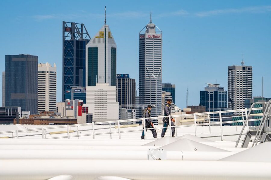 Optus Stadium HALO Rooftop Experience - Seeing the Swan River from the western viewing deck