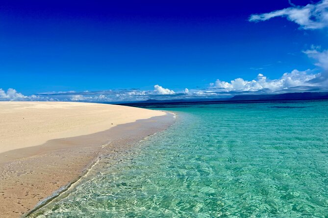 Outer Reef Mackay Cay Sail & Snorkel Adventure from Port Douglas - The glass-bottom boat and Mackay Cay stop