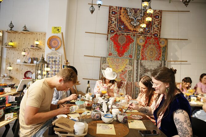 Paint and Sip Classes Brisbane: Ceramic Plates & Bowls - Choosing your ceramic design before the paint starts