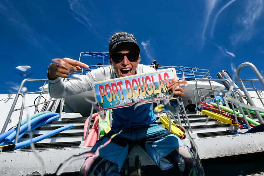 Port Douglas: Outer Barrier Reef Snorkel and Dive Options - Leaving Port Douglas aboard the catamaran