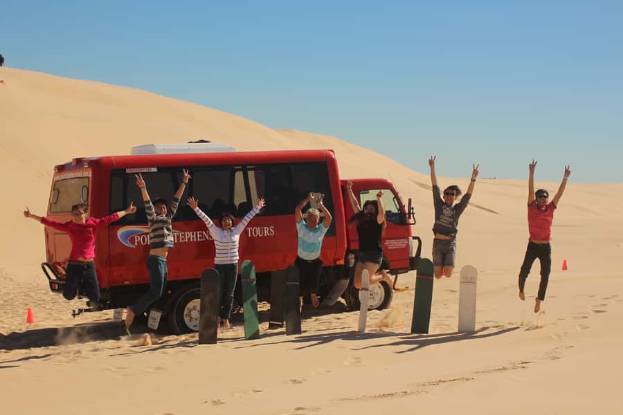Port Stephens: Birubi Beach 4WD Tour with Sandboarding - The 5-minute ride toward Stockton Beach