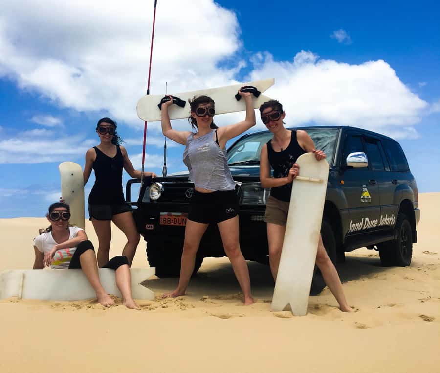 Port Stephens: Unlimited Sandboarding with 4WD Dune Transfer - The safety briefing and your choice of board