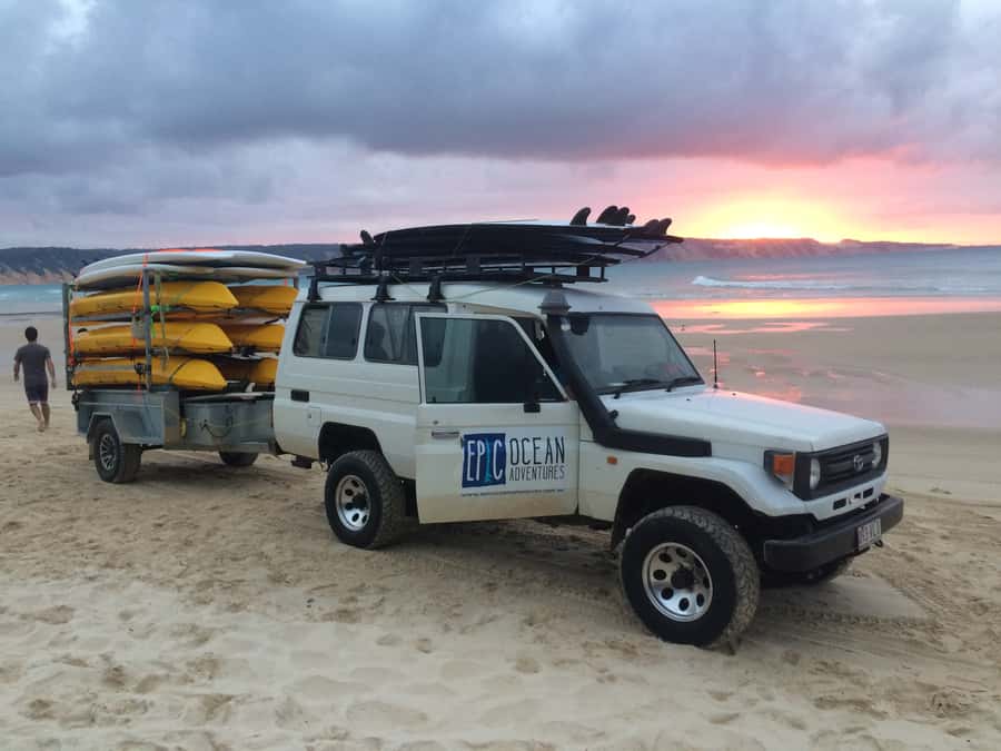 Rainbow Beach: 4WD Beach Drive Adventure and Surf Lesson - A first lesson built for standing up