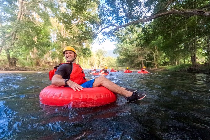 Rainforest River Tubing from Cairns - Getting ready at Aussie Drifterz Tubing Tours