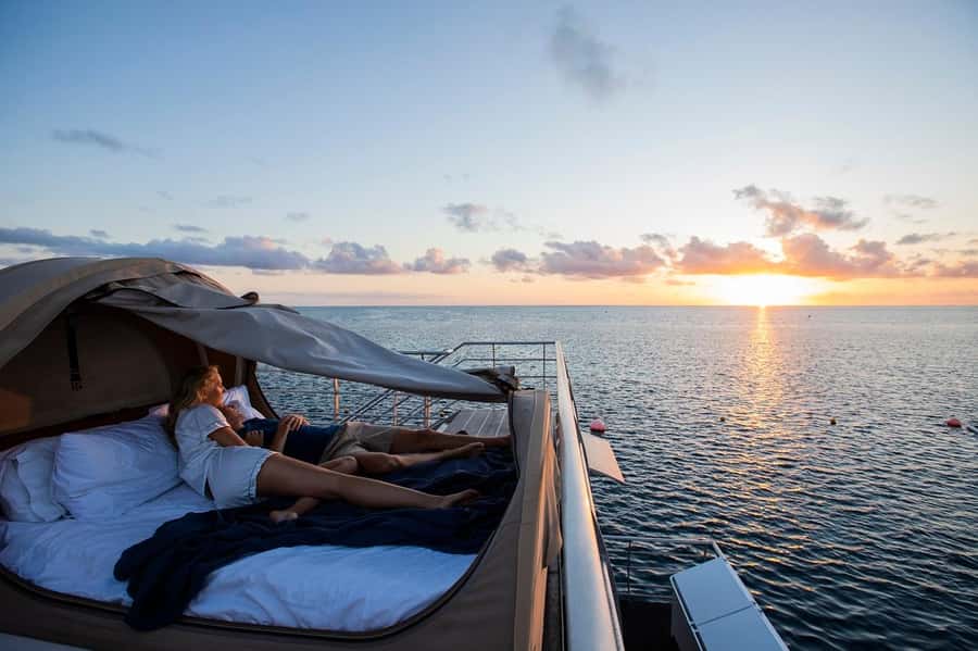 Reef Sleep: 2-Day Great Barrier Reef Pontoon & Gourmet Meals - Arriving beside Hardy Reef’s coral wall