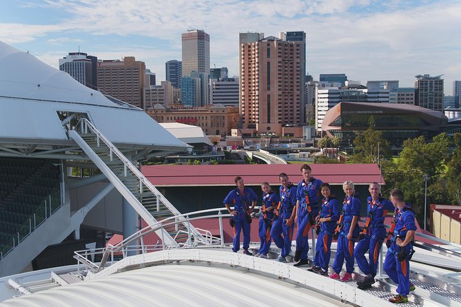 RoofClimb Adelaide Oval Experience - The 50-meter lean-out over the Oval